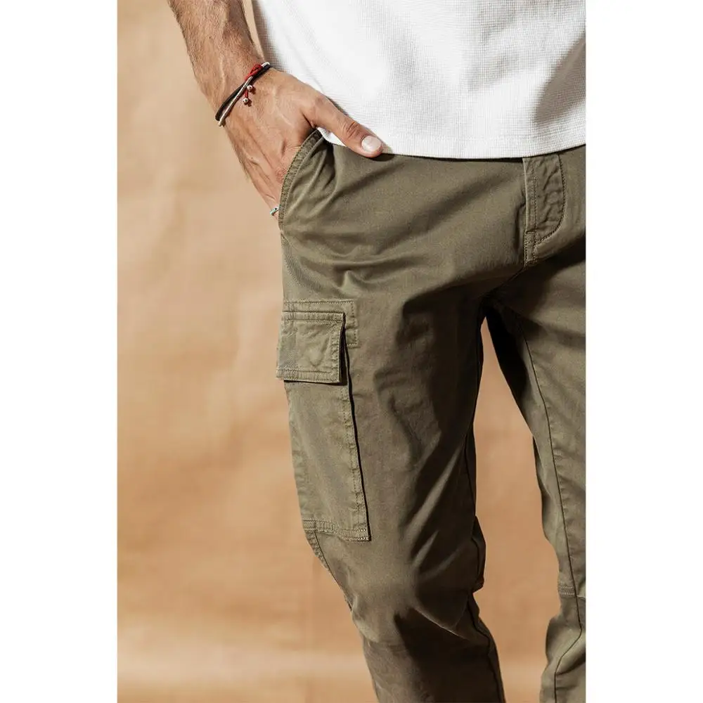 SIMWOOD 2020 m. pavasarį Naujas Krovinių Kelnės Vyrams Streetwear Vintage Mados Hip-Hop Kulkšnies ilgio Kelnės taktinis plius dydis ziajać 190461