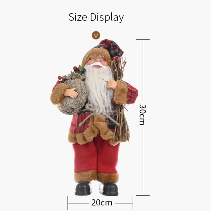 Santa Claus Lėlės Didelis 30*20cm 2020 Kalėdų Eglutės Ornamentu Naujųjų Metų Namų Puošybai Natal Vaikams Dovanų Linksmų Kalėdų Dekoracijos