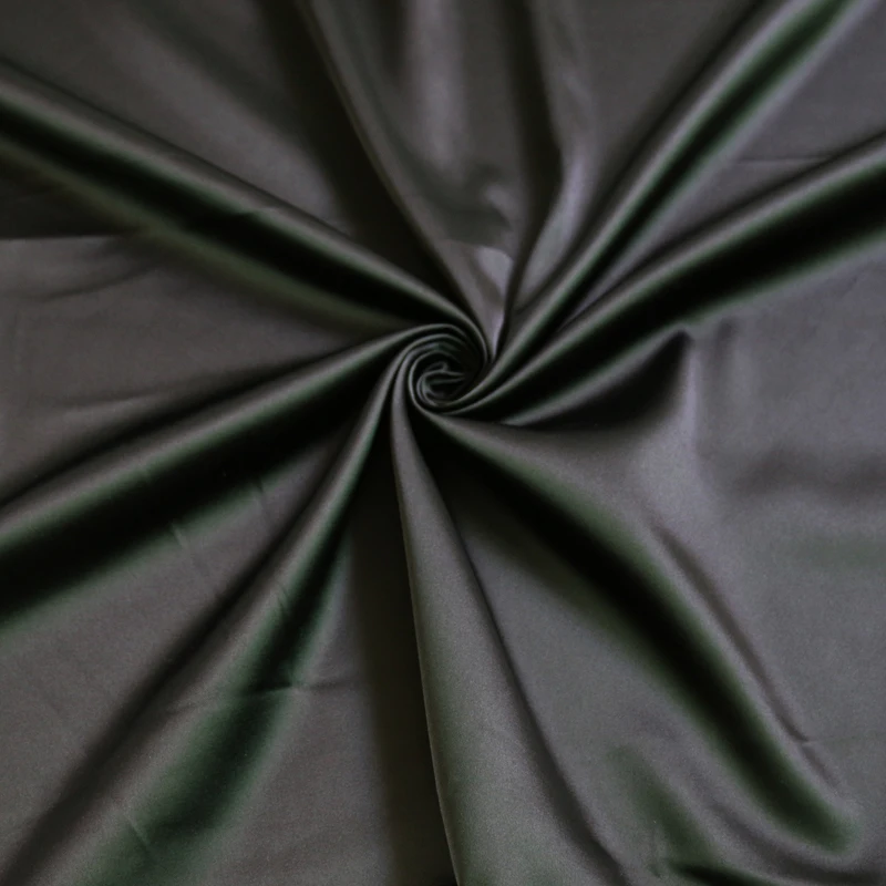 Didmeninė 2 metrų visiškai buka, elastinės satino audinio, šilko imitacijos medžiaga one piece suknelė sunkiųjų juoda satino spandex medžiaga