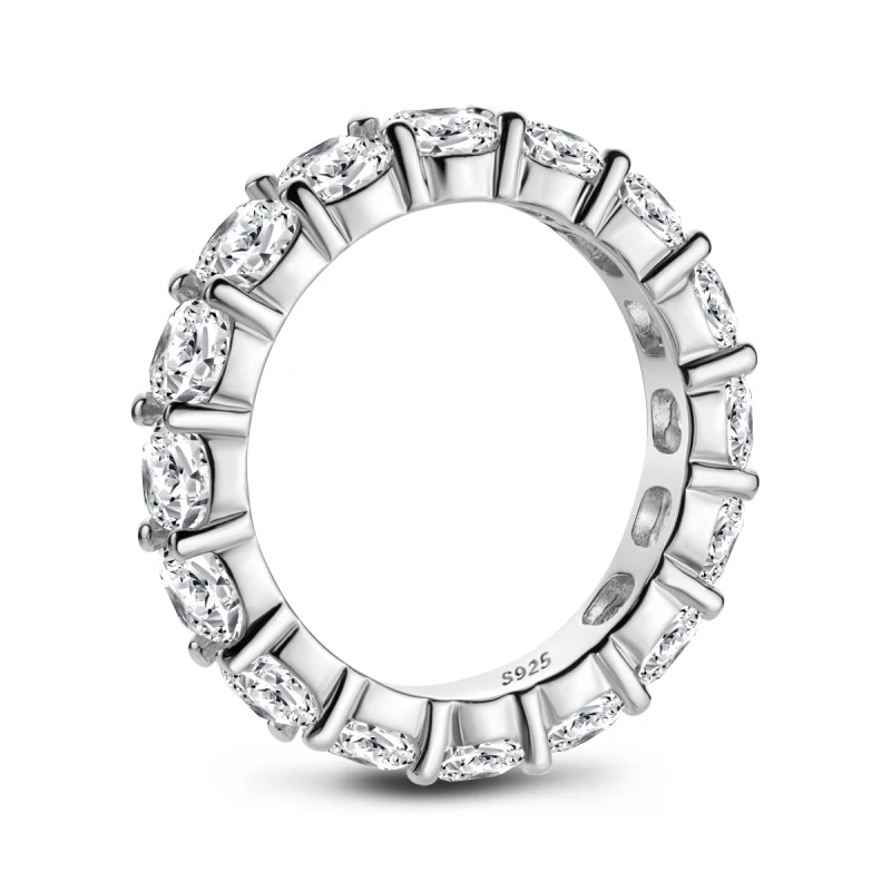 Moterų Vestuvių Juostas, 925 Sterlingas Sidabro Vestuvinis žiedas Aukščiausios kokybės cirkonis Vestuvių Žiedai Baltos Aukso Spalvos Moterys Žiedai Dovana