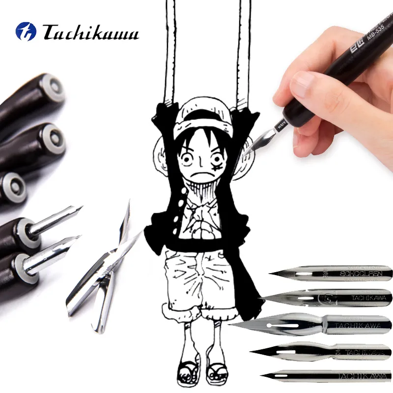 1nib Japonija Tachikawa Cinkavimas Pen Premium Linijos Piešimo Plunksnų Aukštos Kokybės Komiksų Fontanas Rašiklis Manga/Animacinių filmų Dizaino Meno Rinkinys