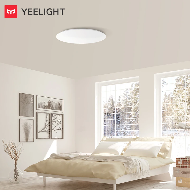 Yeelight smart lubų dega gyvenamasis kambarys, valgomasis, miegamasis su reguliuojamu spalvos temperatūra ir ryškumas ylxd42yl