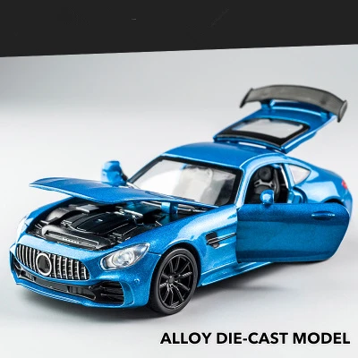 1/32 lydinio sporto automobilio modelį AMG VTR traukti atgal, garso ir šviesos die-casting žaislas automobilis vaiko gimtadienio dovana modelis