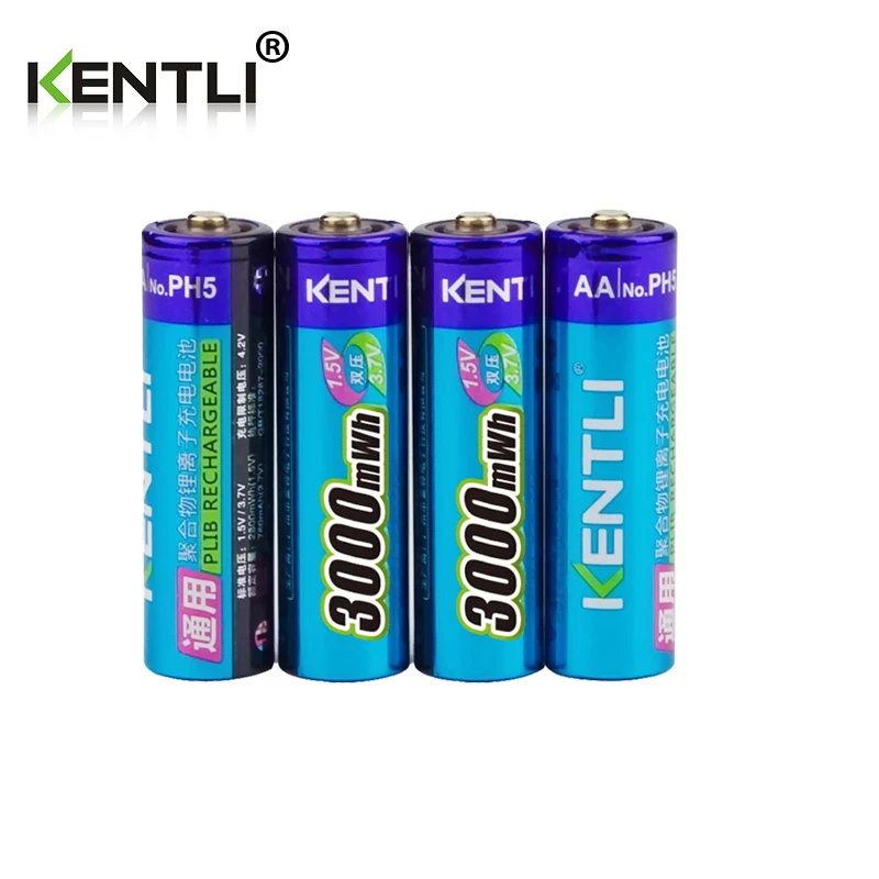 4pcs/daug Stabilios įtampos 3000mWh AA baterijos 1,5 V įkrovimo baterija (akumuliatorius ličio polimero baterija, fotoaparatas ir t.t