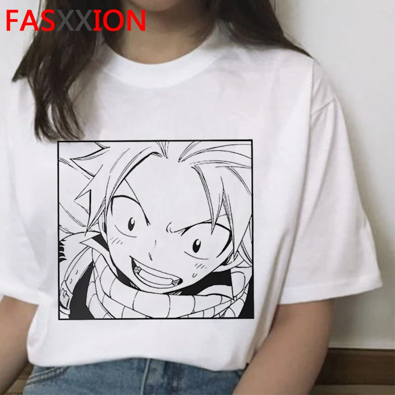 Kawaii Fairy Tail Juokingas Animacinių filmų T-shirt Vyrai Kietas Japonų Anime Graphic T Shirt Streetwear Harajuku Marškinėlius Unisex Viršuje Tees Vyras