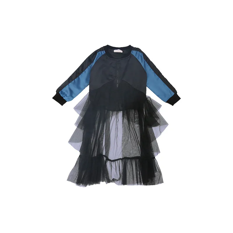 Karšto pardavimo mergaičių tinklinio kratinys ilgomis rankovėmis, paltai rudenį naujų mados prekės ženklo ilgas striukes vaikams, vaikų drabužiai viršūnes ws994