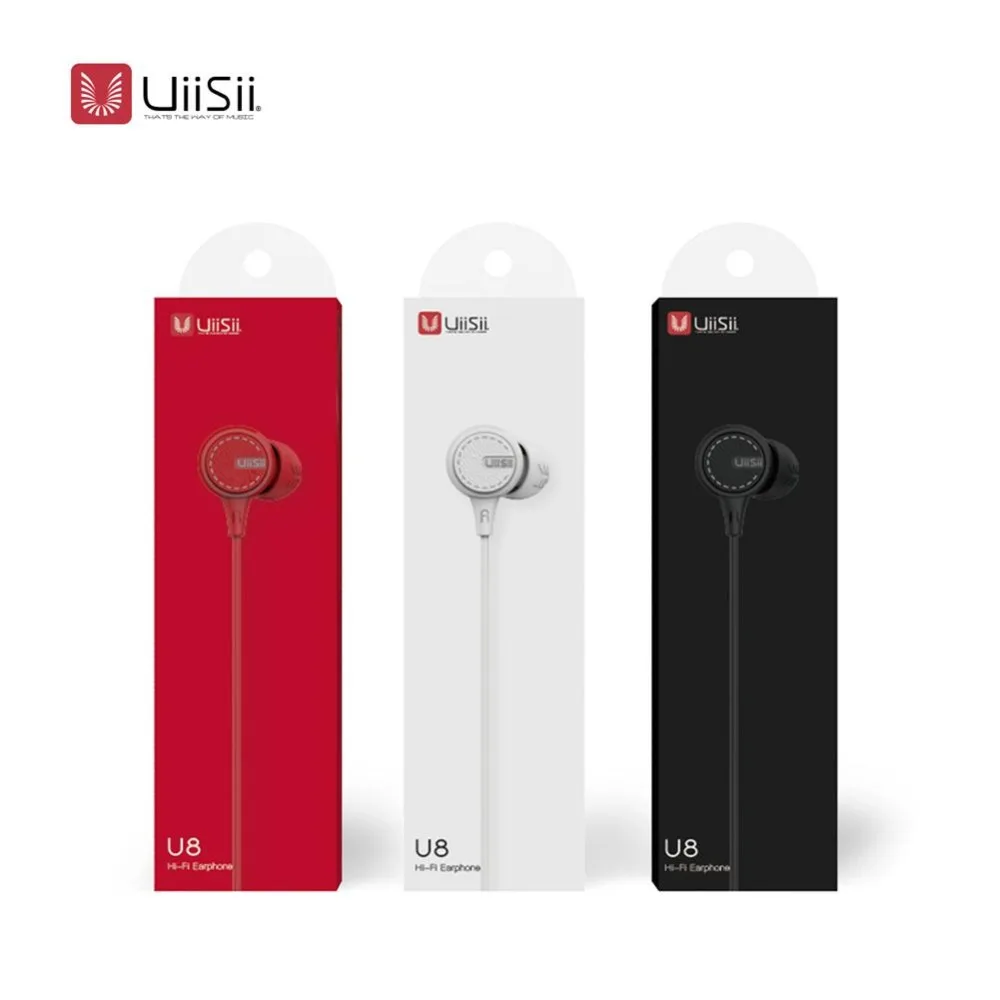 UIISII U8 Aukštos Kokybės ausų Mobiliojo Telefono Ausines Su Mic triukšmo mažinimo ir garso izoliacija žaidimas ausų mikrofonas HIFI