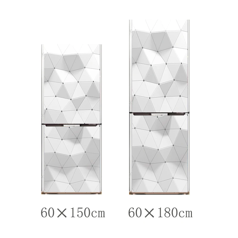 3D Vivid Poveikis Geometrijos Modelį, Šaldytuvas Lipdukas PVC Šaldytuvo Dureles Virtuvės lipnios Sienos Lipdukai, Tapetai, Dekoras