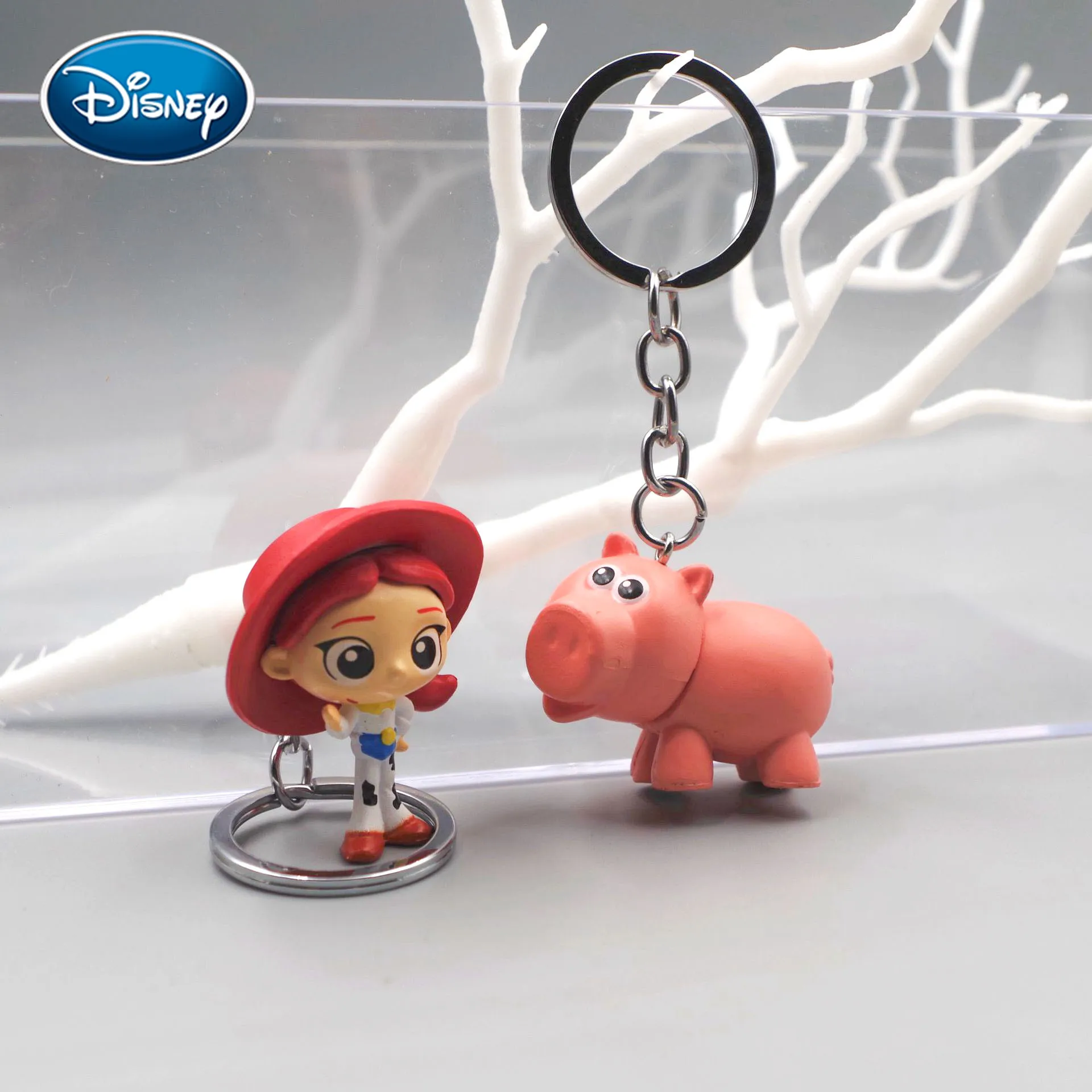 Disney 4pcs Žaislų Istorija Klavišus Nuorodos plastiko keychain lėlės anime mini charakterį 