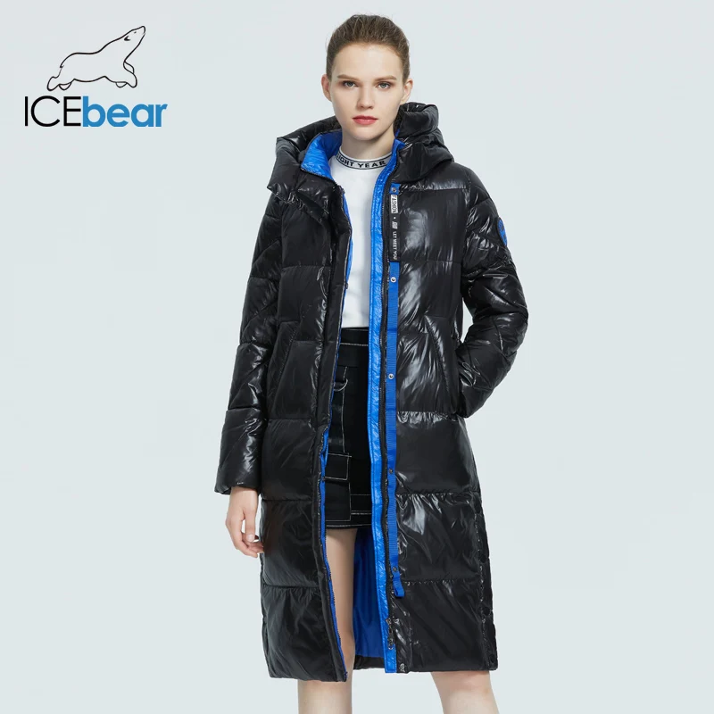 ICEbear 2020 naujas produktas, moterų parko aukštos kokybės mados ilgas kailis žiemą aukštos kokybės moteriški paltai GWD5D