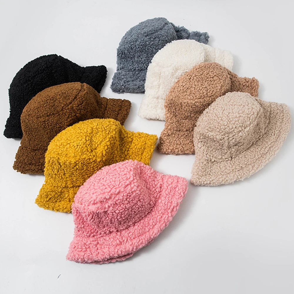 Vilnos skrybėlę moterų žiemą laukiniai studentų žvejys skrybėlę ėriukų pliušinis baseino skrybėlių mados asmenybės saldus mielas plius aksomo šiltas