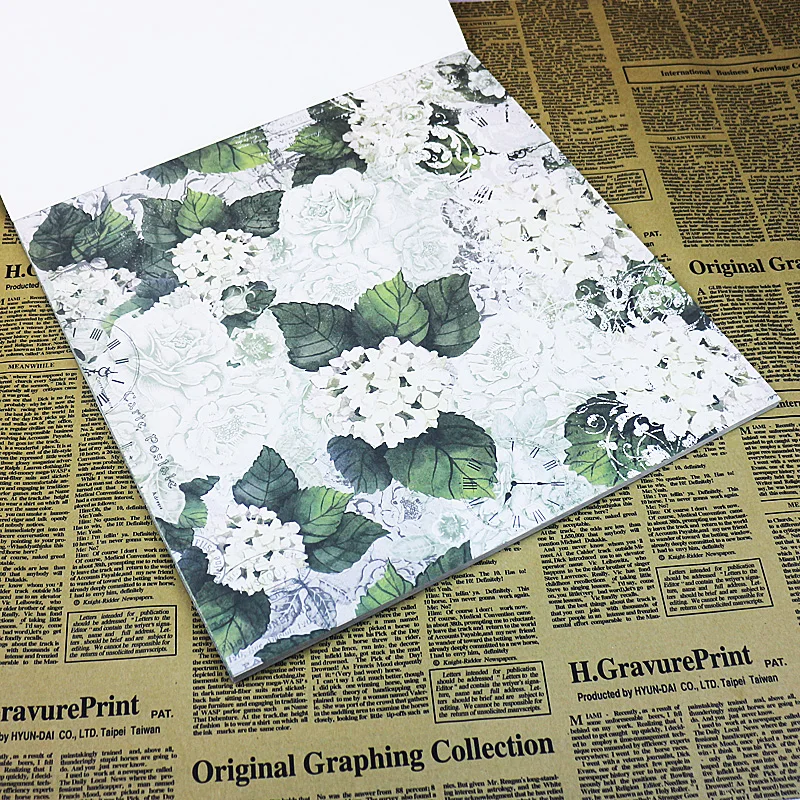 ENOGREETING scrapbooking popierius pack amatų nustatyti fono gėlių laikrodis gyvūnų derliaus papercraft art design 12 colių 1 knyga/daug