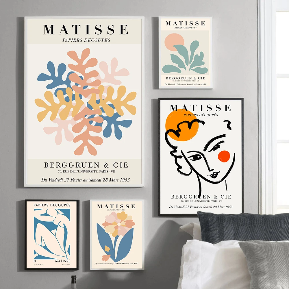 Matisse Gėlių, Augalų Plakatas Abstrakti Moteris, Drobė, Tapyba Minimalistinio Sienos Menas Spausdinti Šiuolaikinės Nuotraukos Kambarį Namų Dekoro