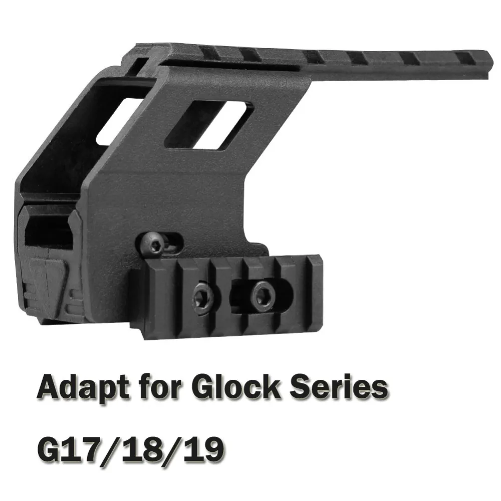 Taktinis Pistoletas Glock Žibintuvėlis akyse Geležinkelių Bazė Adapterio Sistemos tvirtinimas Glock Serijos G17 18 19 Ginklą Priedais Rinkinys