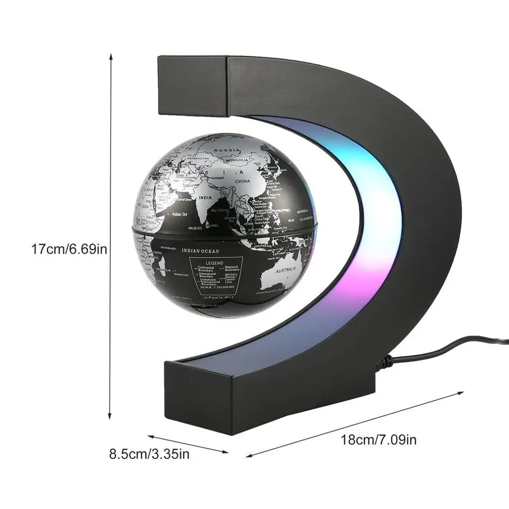 Naujas Atvykimo 1Pcs Naujovė Apdailos Magnetic Levitation Plūduriuojantis Mokyti Mokslo Pasaulyje Pasaulio Žemėlapio Puošmena Kalėdų Dovana MUMS Plug