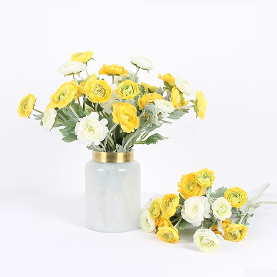 50cm 3 Galvutės Europos Dirbtinių Gėlių, Rožių 3 Filialai Šilko Rudenį Apdailos Netikrą Gėlių, Vestuvių Namų Dekoro Dirbtiniais Gėlės