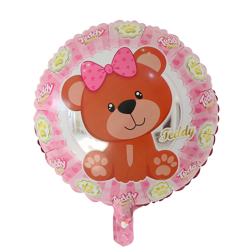10vnt/daug 18inch meškiukas helio folija balionas berniukas, mergaitė, baby shower gimtadienio apdailos pripučiamų žaislų oro balionas globos