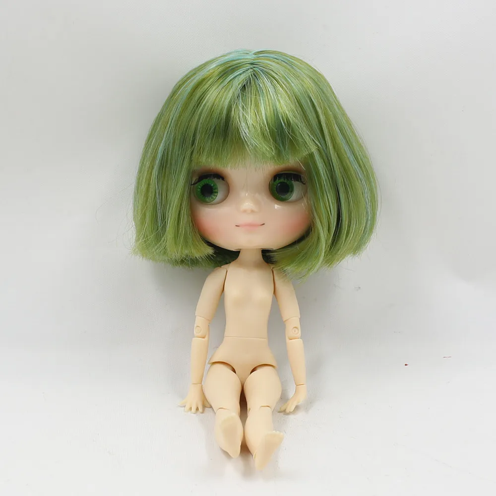 Gamyklos blyth middie lėlės žalia plaukų bendras lėlės 1/8 lėlės 20cm