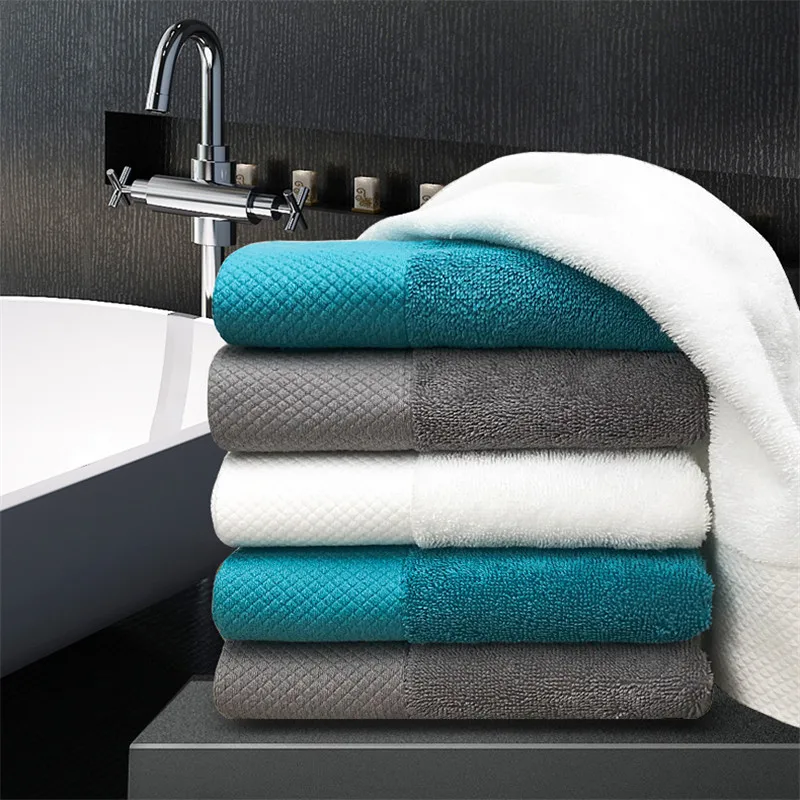 Penkių žvaigždučių viešbučio medvilnės absorbentas suaugusiųjų didelis vonios rankšluostį medvilnės vonia rankšluostį unisex elegantiška balta 800g 160*80cm