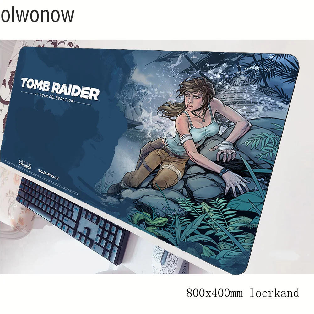 Tomb raider kilimėlis žaidėjus Berniukas Dovanų 800x400x3mm žaidimų pelės mygtukai dideli Asmenybės nešiojamojo kompiuterio, nešiojamojo kompiuterio padmouse ergonomiškas kilimėlis