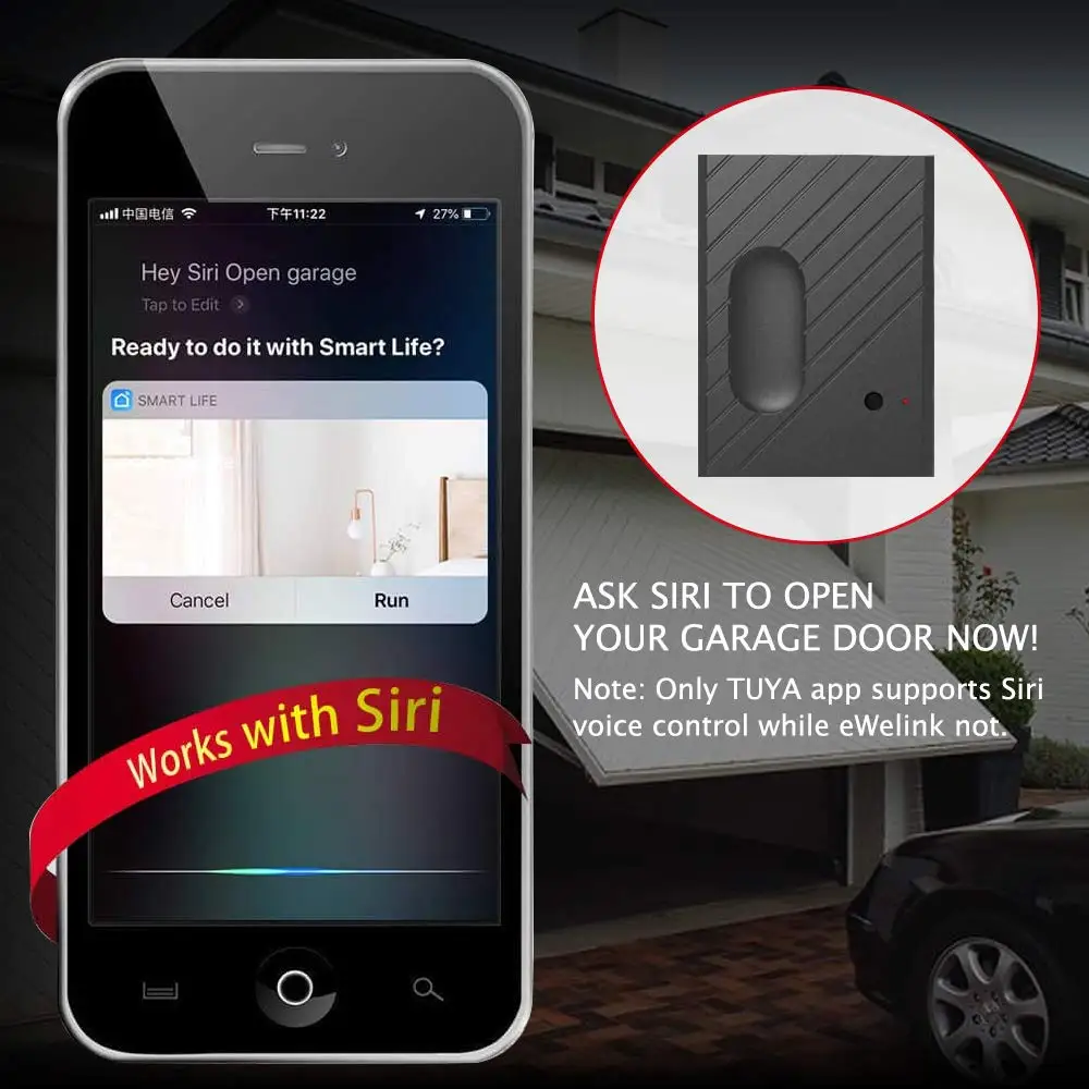 EACHEN WiFi Smart Home Garažo Durų Atidarytuvas Belaidžio Nuotolinio valdymo pultelis Dirbti Su TUYA SmartLife App 