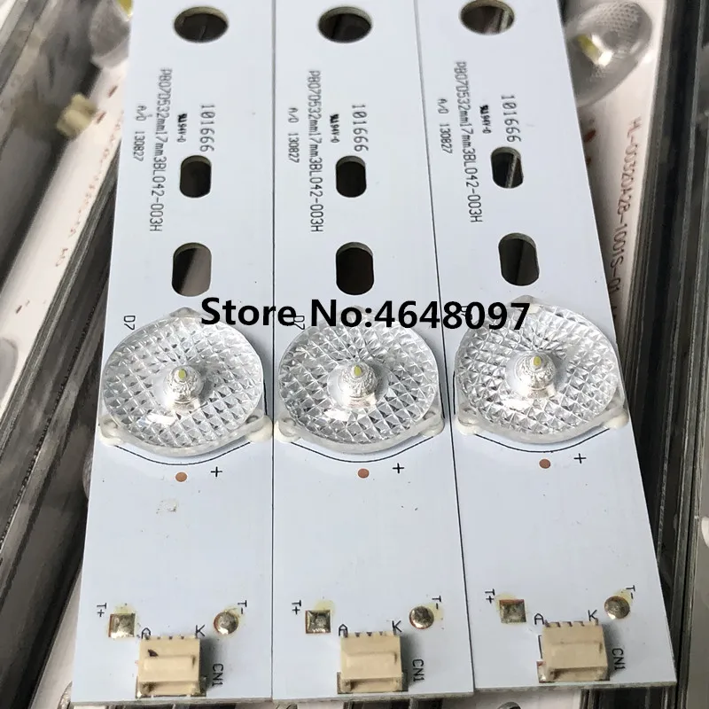 3pieces/daug LED Apšvietimo juostelės juosta 7 lempa PB07D532mm17mm3BL042-003H