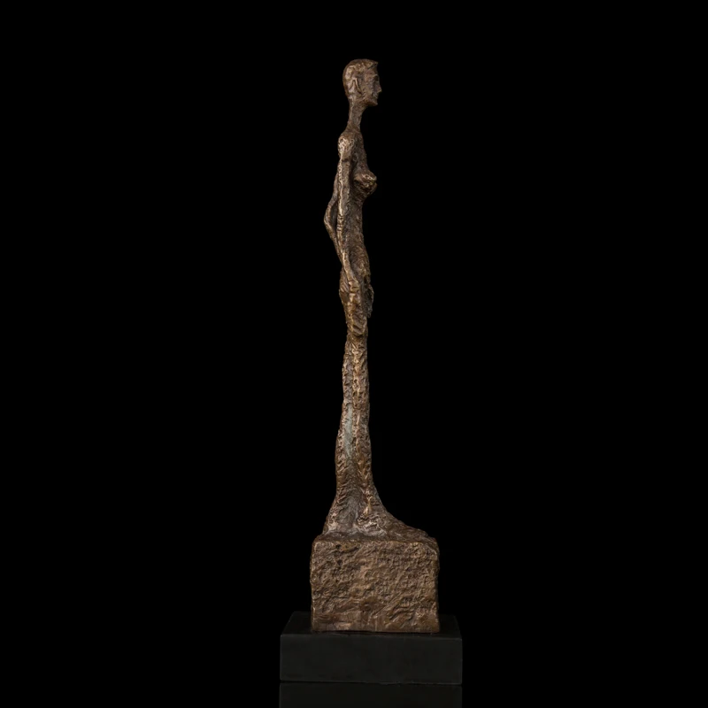 AH-DS-329 Abstrakčiai Klasikinio Giacometti Meno Reprodukcijai Nuolatinis Moters Skeletas Statula Statulėlės Bronzos Skulptūrų Kolekcija