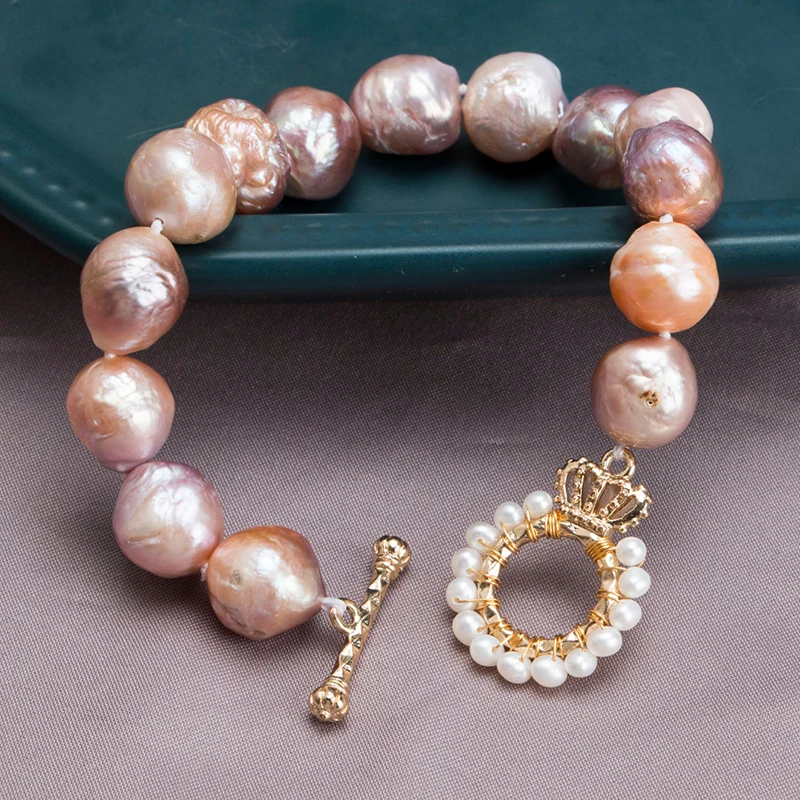 Sinya Natūralūs Gėlo vandens Baroko Perlų Apyrankės Spalvingas Perlų Mados Desigh Geriausia dovana Mamai Moterų Loverr