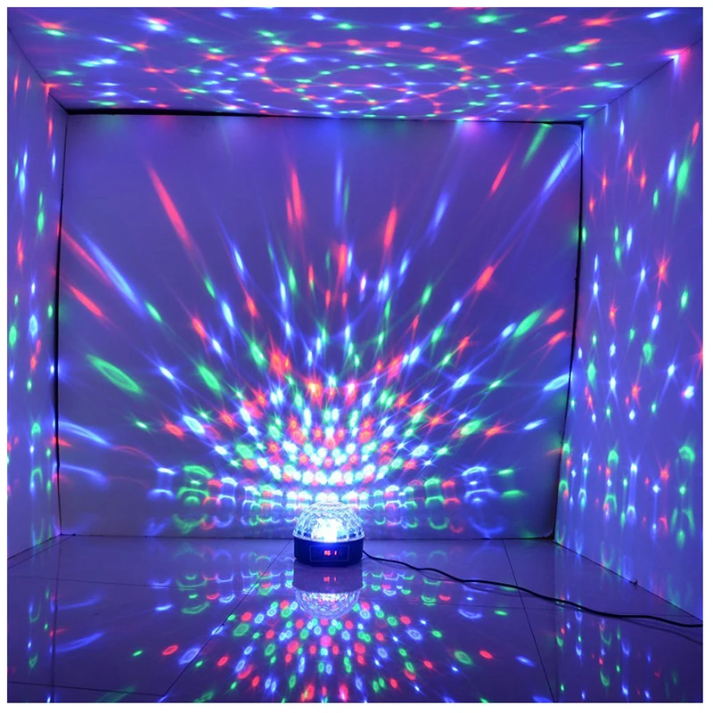 LED RGB Kristalų Magija Kamuolys Šviesos Efektas DMX Disco Dj Scenos Šviesos KTV Klubas Pub Baras Vestuvių Parodoje Balso aktyvuota