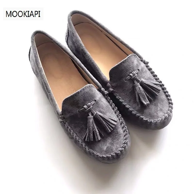 MOOKIAPI Kinijos prekės aukštos kokybės moterų batai, oda, klasikinis moterų Lefu batus, 4 spalvų,