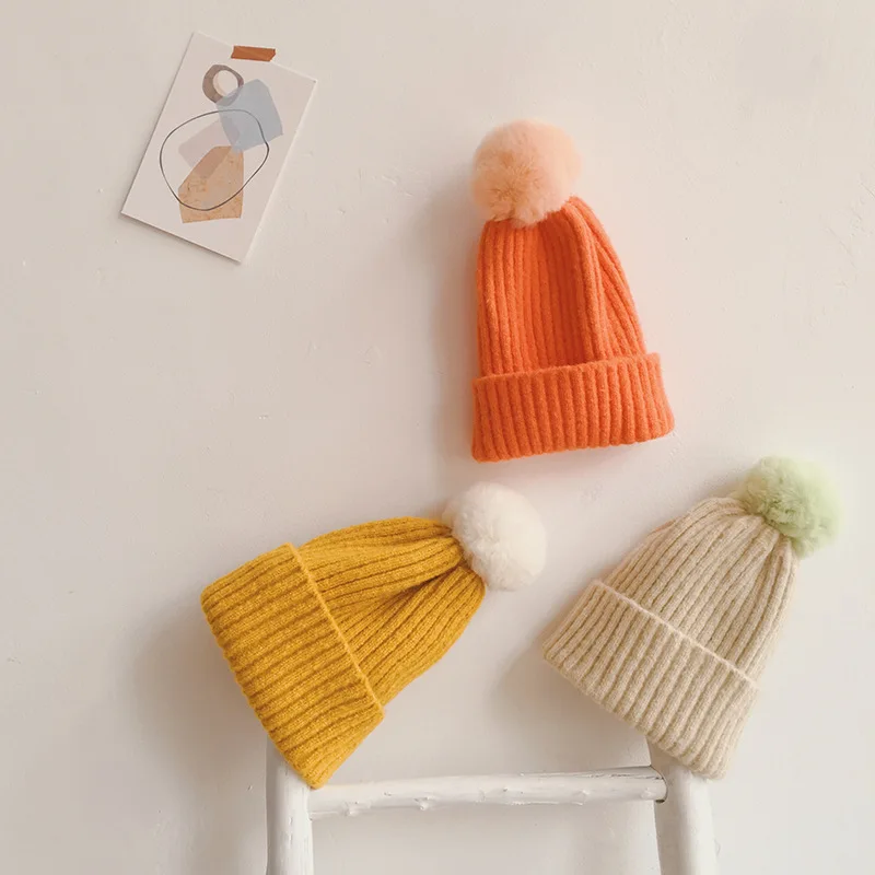 2020 nauja rudens ir žiemos vaikų megzti šiltas red hat