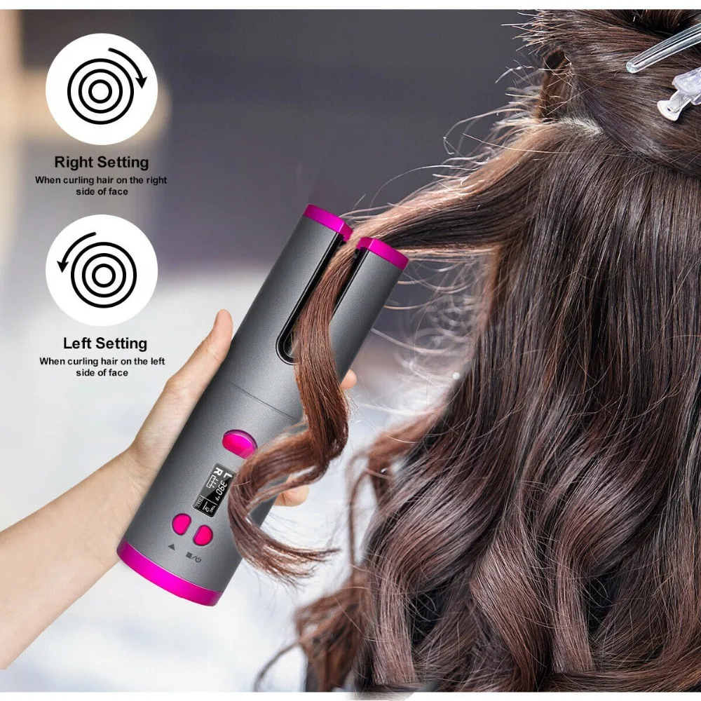 2021 Automatinė Hair Curler Patogu, Plaukų Modeliavimo Priemonės, Garbanoti Geležies Belaidžio Plaukų Dvejoti Lazdelė Crimper Suktukai Volai Mašina