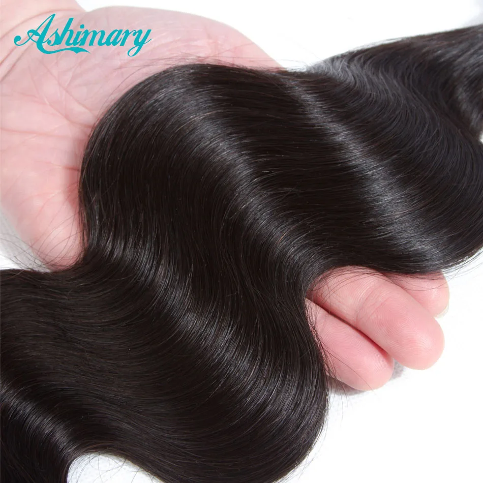 Ashimary 3 Ryšulius Brazilijos Kūno Banga Žmogaus Plaukų Ryšulių Remy Plaukų Pynimas 8