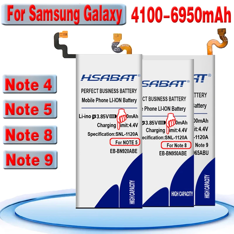 Baterijos Samsung Galaxy Note 5 4 8 9 Note5 N9200 N920C N920t Note4 N910 N910C N910A Note8 N9500 N9508 N950D Note9 N9600 N960U