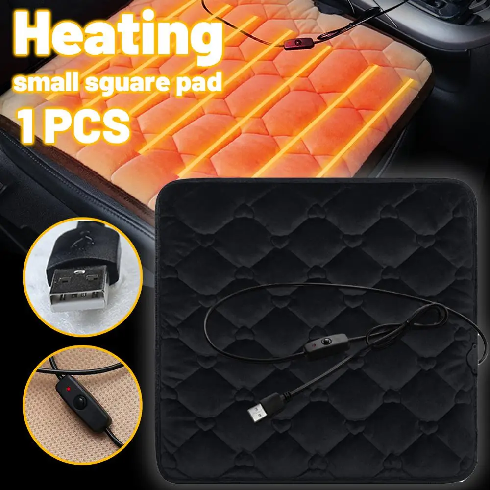 5V Automobilio Šildomos Sėdynės Pagalvėlės USB Šilčiau Šildomos Sėdynės Padengti Neslidžios Šildymo Karšto Kėdės Pagalvėlę, Pagalvėlių Home Office