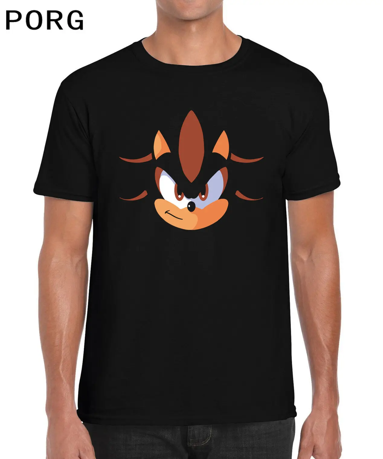 Šešėlis Ežys Sonic Veido Vaizdo Žaidimų Parodija Įkvėpė Grafinis Marškinėliai Juokingas Naujas Brand T-Shirt Vyrams T Shirt Mens Anime Marškinėliai