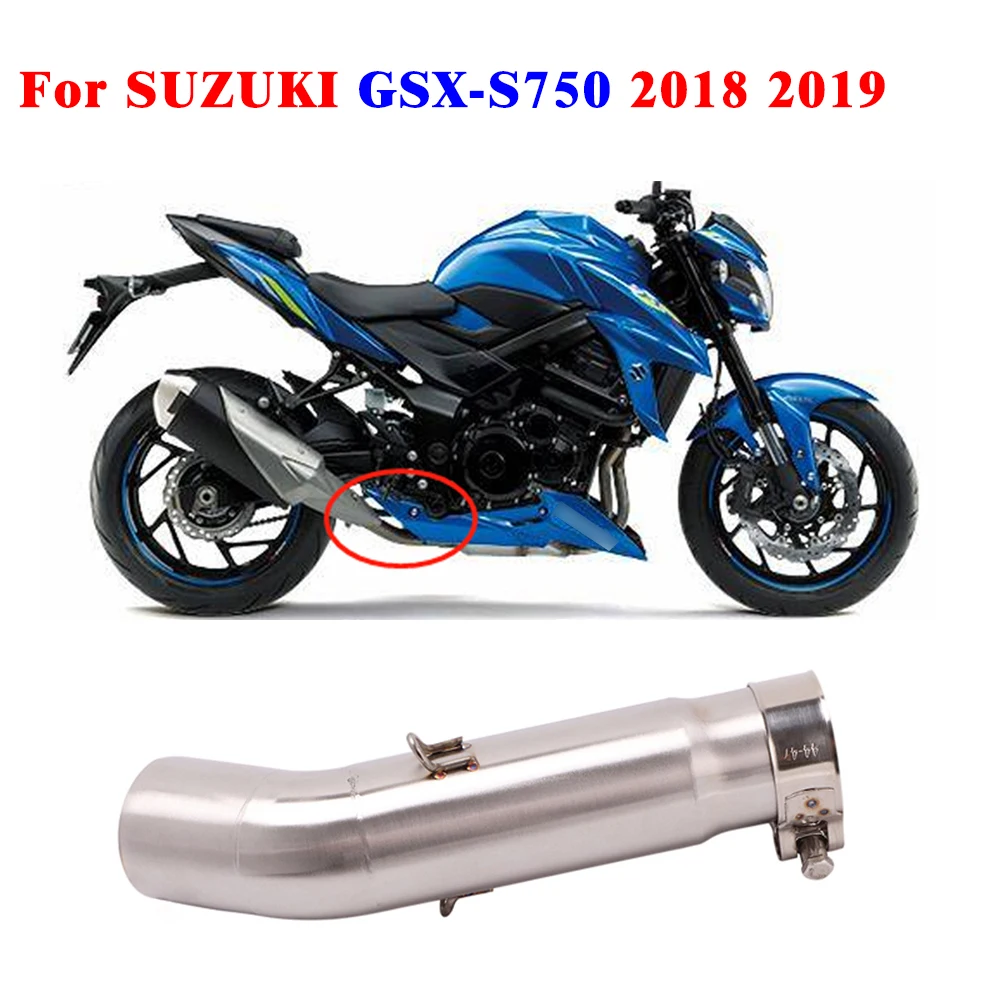 Motociklo Išmetamosios Modifed Viduryje Slydimo Ant SUZUKI GSX-S750 GSX S 750 2018 2019 GSXS 750 GSXS750 18 19 Ryšio Nuorodą Vamzdis
