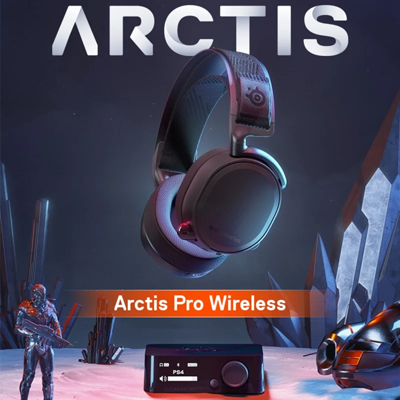 SteelSeries Arctis Pro Bevielės Žaidimų Ausinės - Lossless High Fidelity Belaidžio + Bluetooth už PS4 ir PC