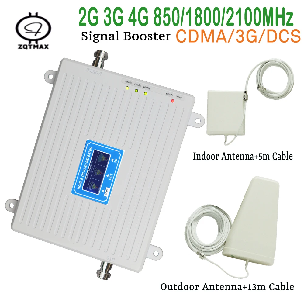 ZQTMAX 2g, 3g, 4g antena rinkiniai + gsm mobilųjį telefoną signalo stiprintuvas, 850 1800 2100 signalo stiprintuvas, UMTS, LTE korinio ryšio stiprintuvas