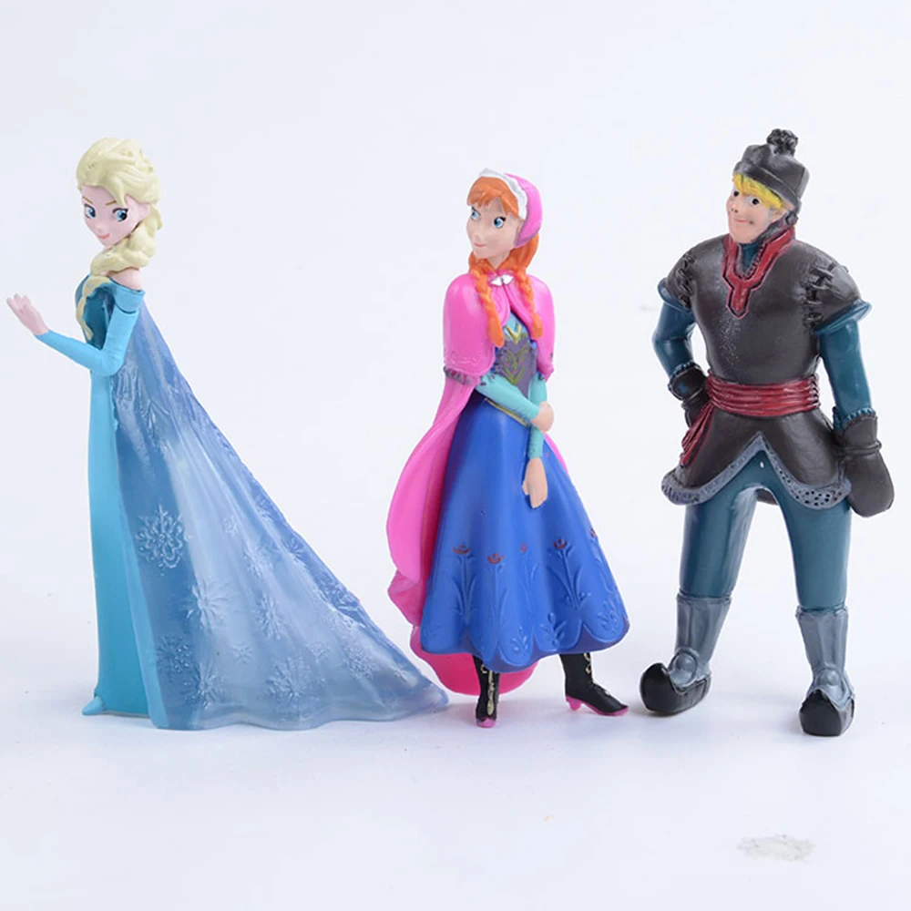 Disney Duomenys Princesė 10cm Anime PVC Veiksmų Skaičius, Kristoff Sven Olaf Užšaldyti Gimtadienio Žaislai Vaikams Kalėdų Dovanos