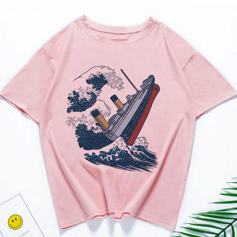 Japonų Banginių Stilius, Grafinis Spausdinti marškinėliai Moterims 2020 Naujas Vasaros Mados Marškinėlius Tee Harajuku Estetinės Baltos Viršūnės Moterų Marškinėliai