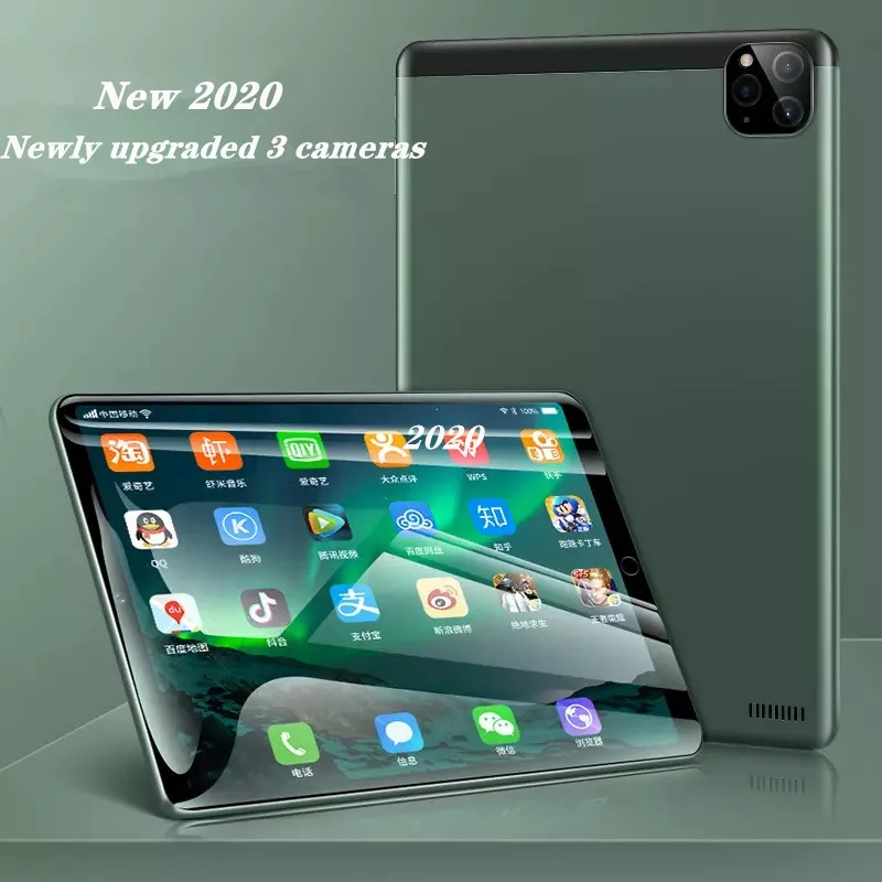 2021 Naujas Tablet 10.1 colių Octa Core 6G+128GB Android 9.0 Wifi Tablet Dual Sim Card Dual Camera Galiniai