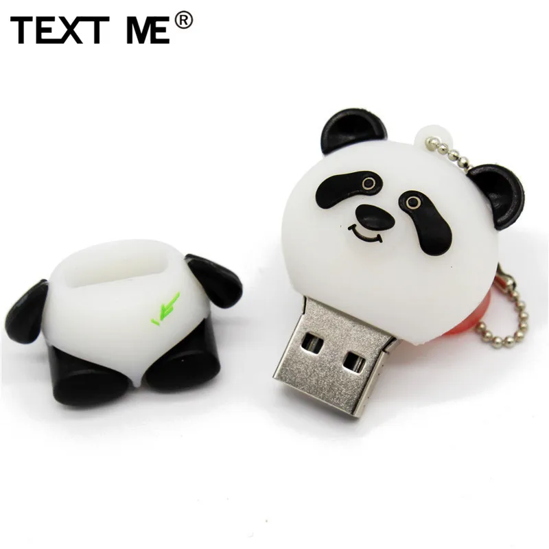 TEKSTAS MAN animacinių filmų 64GB kinijos didžioji panda modelio usb flash drive usb 2.0 4GB 8GB 16GB 32GB dovana pendrive