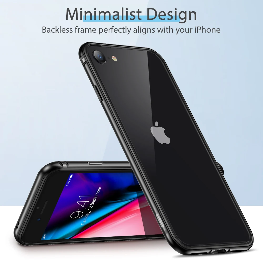 ESR Atveju iPhone, SE 2020 Naujas 8 7 X XS XR 11 11 Pro Max Telefono Dangtelį Metalo Bamperis Rėmo Atveju iPhone, SE 2-os Kartos 