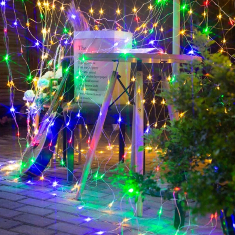 1.5x1.5M 2x2M 3x2M LED Grynasis Akių Pasakos String Žibintai Lango Užuolaidėlė Kalėdinė Girlianda Lauko Vestuvių Sodas Naujųjų Metų Dekoras