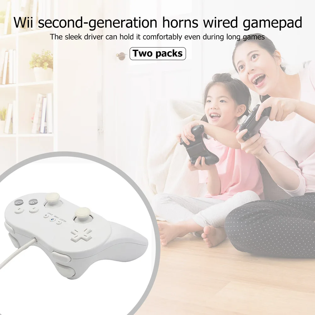 ALLOYSEED Naujų 2x Klasikinis Gampads Valdiklis, skirtas Nintendo Wii Konsolės Laidinio Gamepad For PC Kompiuteris, Nešiojamas Žaidimas Kreiptuką