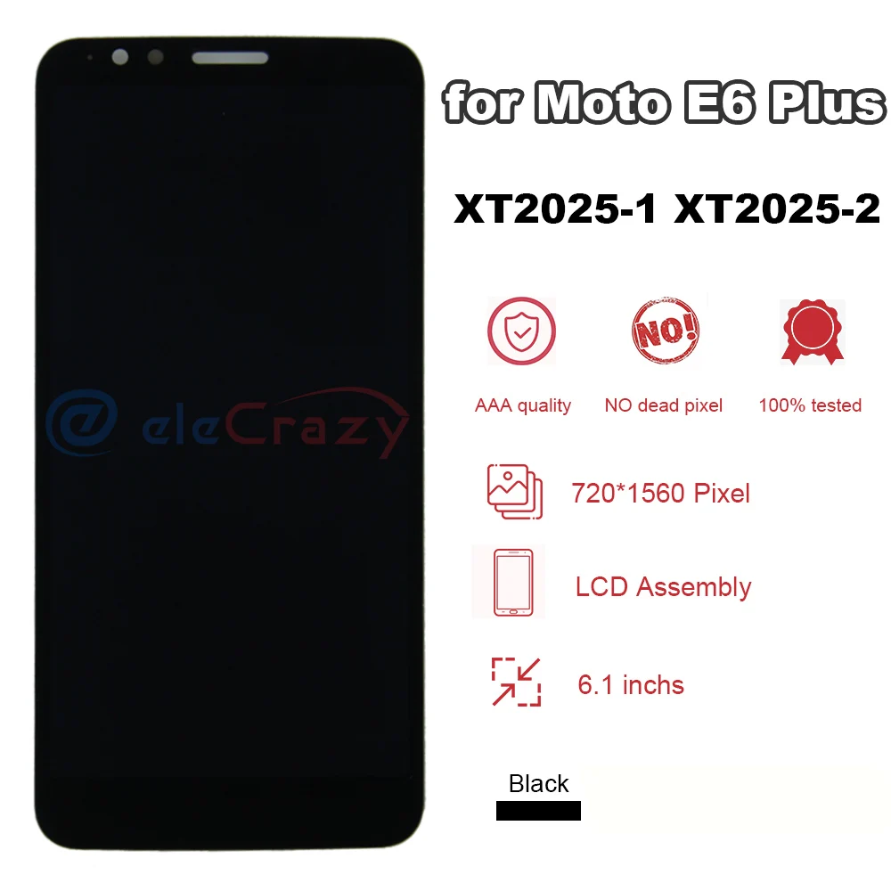 Originalą Motorola E6 Plius XT2025 LCD Ekranas su Touch 