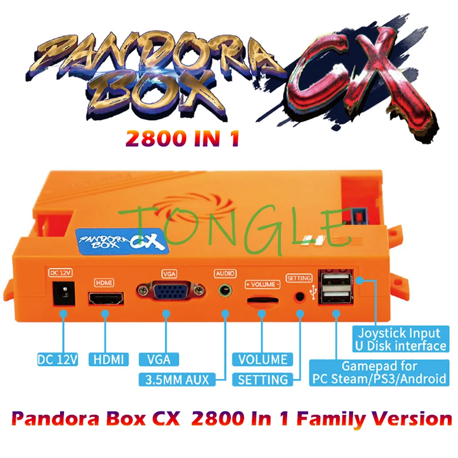 Pandora CX Retro Arcade TV Box Konsolė 2800 1 Paramos 3P 4P Žaidimas Išsaugoti Žaidimo Progresą HDMI VGA Išvestis Aukščiausią Rezultatą Funkcija