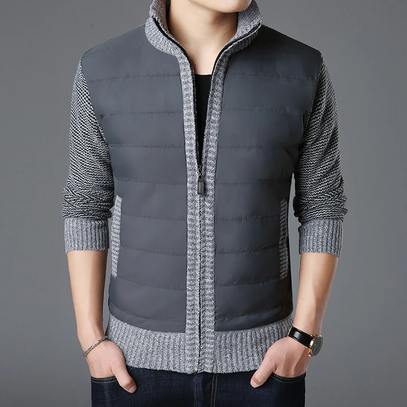 2021 Naujas Mados Prekės Ženklo Megztiniai Mens Megztinis Storas Slim Fit Džemperiai Trikotažas Užtrauktukas, Šiltas Žiemą Korėjos Stiliaus Atsitiktinis Vyrų Drabužiai