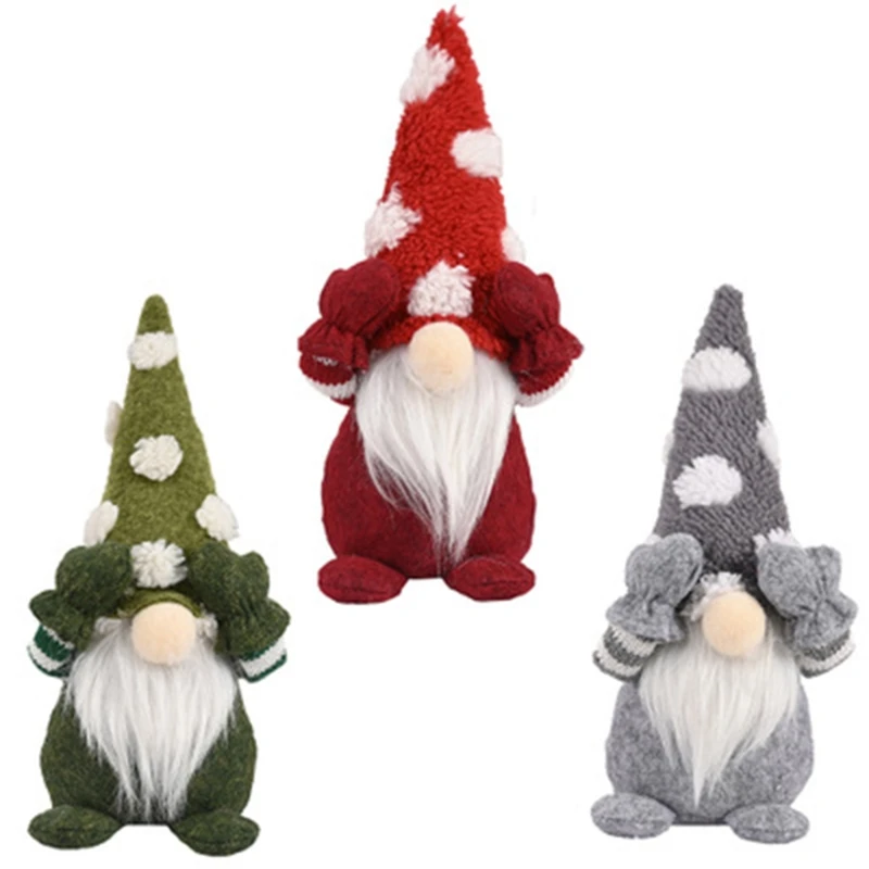3pcs/set Kalėdų Elf Apdaila Rankų darbo Snaigės Gnome švedijos Tomte Lėlės Žaislas Papuošalai padėkos Dienos Dovanos
